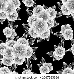 Abstract elegance seamless pattern with floral background