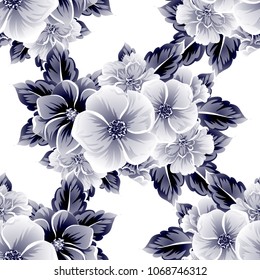 Abstract elegance seamless pattern with floral background
