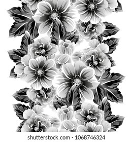 Abstract elegance seamless pattern with floral background