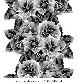 Abstract elegance seamless pattern with floral background