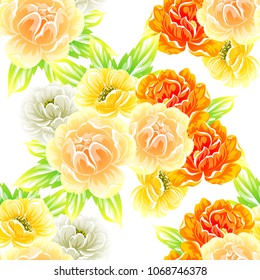 Abstract elegance seamless pattern with floral background