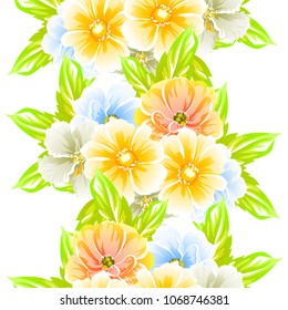 Abstract elegance seamless pattern with floral background