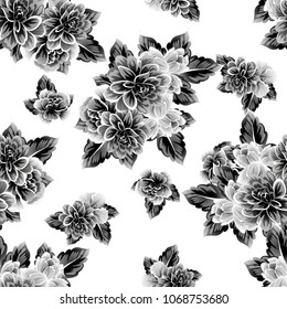 Abstract elegance seamless pattern with floral background