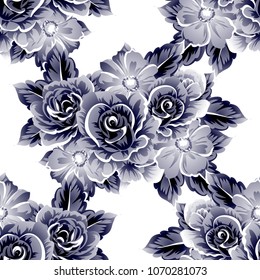 Abstract elegance seamless pattern with floral background