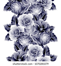 Abstract elegance seamless pattern with floral background