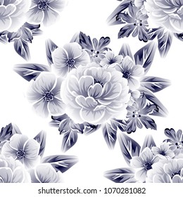 Abstract elegance seamless pattern with floral background