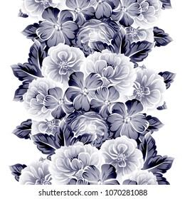 Abstract elegance seamless pattern with floral background