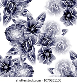 Abstract elegance seamless pattern with floral background