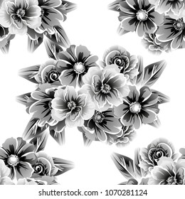 Abstract elegance seamless pattern with floral background