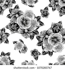Abstract elegance seamless pattern with floral background