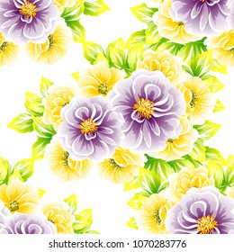 Abstract elegance seamless pattern with floral background