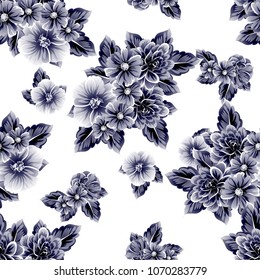 Abstract elegance seamless pattern with floral background