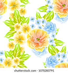 Abstract elegance seamless pattern with floral background