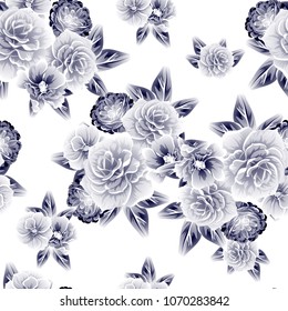 Abstract elegance seamless pattern with floral background
