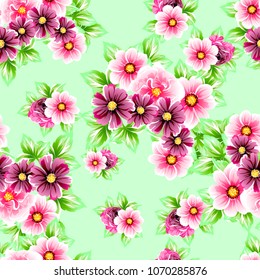 Abstract elegance seamless pattern with floral background