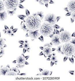 Abstract elegance seamless pattern with floral background