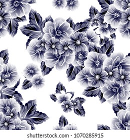 Abstract elegance seamless pattern with floral background