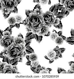 Abstract elegance seamless pattern with floral background