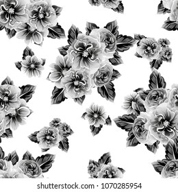 Abstract elegance seamless pattern with floral background