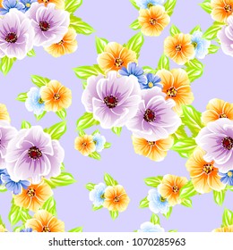 Abstract elegance seamless pattern with floral background