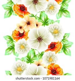 Abstract elegance seamless pattern with floral background