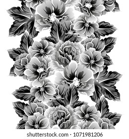 Abstract elegance seamless pattern with floral background