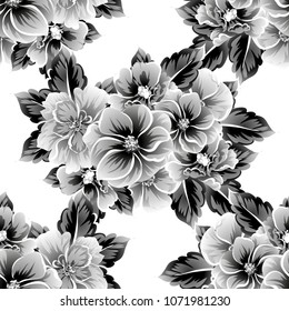 Abstract elegance seamless pattern with floral background