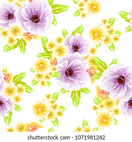Abstract elegance seamless pattern with floral background