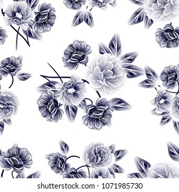 Abstract elegance seamless pattern with floral background