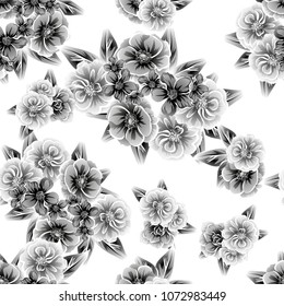 Abstract elegance seamless pattern with floral background