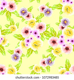 Abstract elegance seamless pattern with floral background