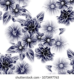 Abstract elegance seamless pattern with floral background