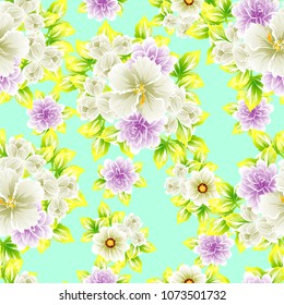Abstract elegance seamless pattern with floral background