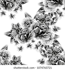 Abstract elegance seamless pattern with floral background