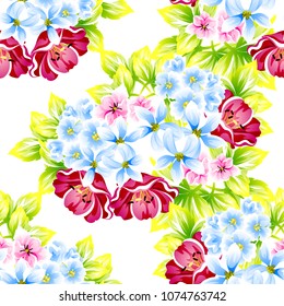 Abstract elegance seamless pattern with floral background