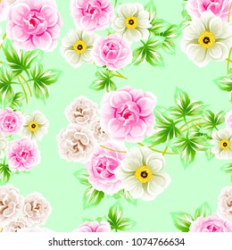 Abstract elegance seamless pattern with floral background