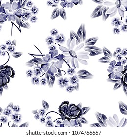 Abstract elegance seamless pattern with floral background