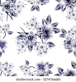 Abstract elegance seamless pattern with floral background
