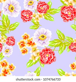Abstract elegance seamless pattern with floral background