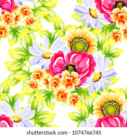 Abstract elegance seamless pattern with floral background