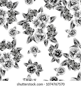 Abstract elegance seamless pattern with floral background
