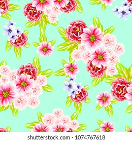 Abstract elegance seamless pattern with floral background