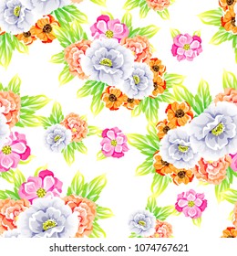 Abstract elegance seamless pattern with floral background