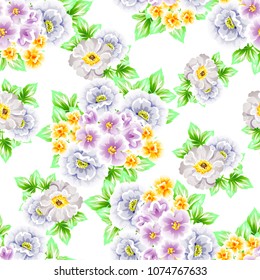 Abstract elegance seamless pattern with floral background
