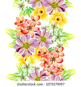 Abstract elegance seamless pattern with floral background