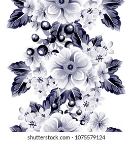 Abstract elegance seamless pattern with floral background
