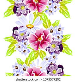 Abstract elegance seamless pattern with floral background