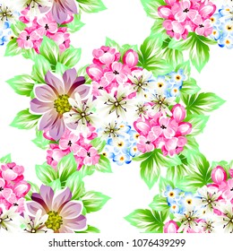 Abstract elegance seamless pattern with floral background Abstract elegance seamless pattern with floral background