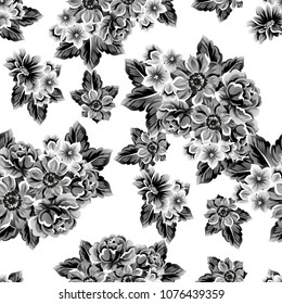 Abstract elegance seamless pattern with floral background