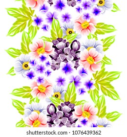Abstract elegance seamless pattern with floral background